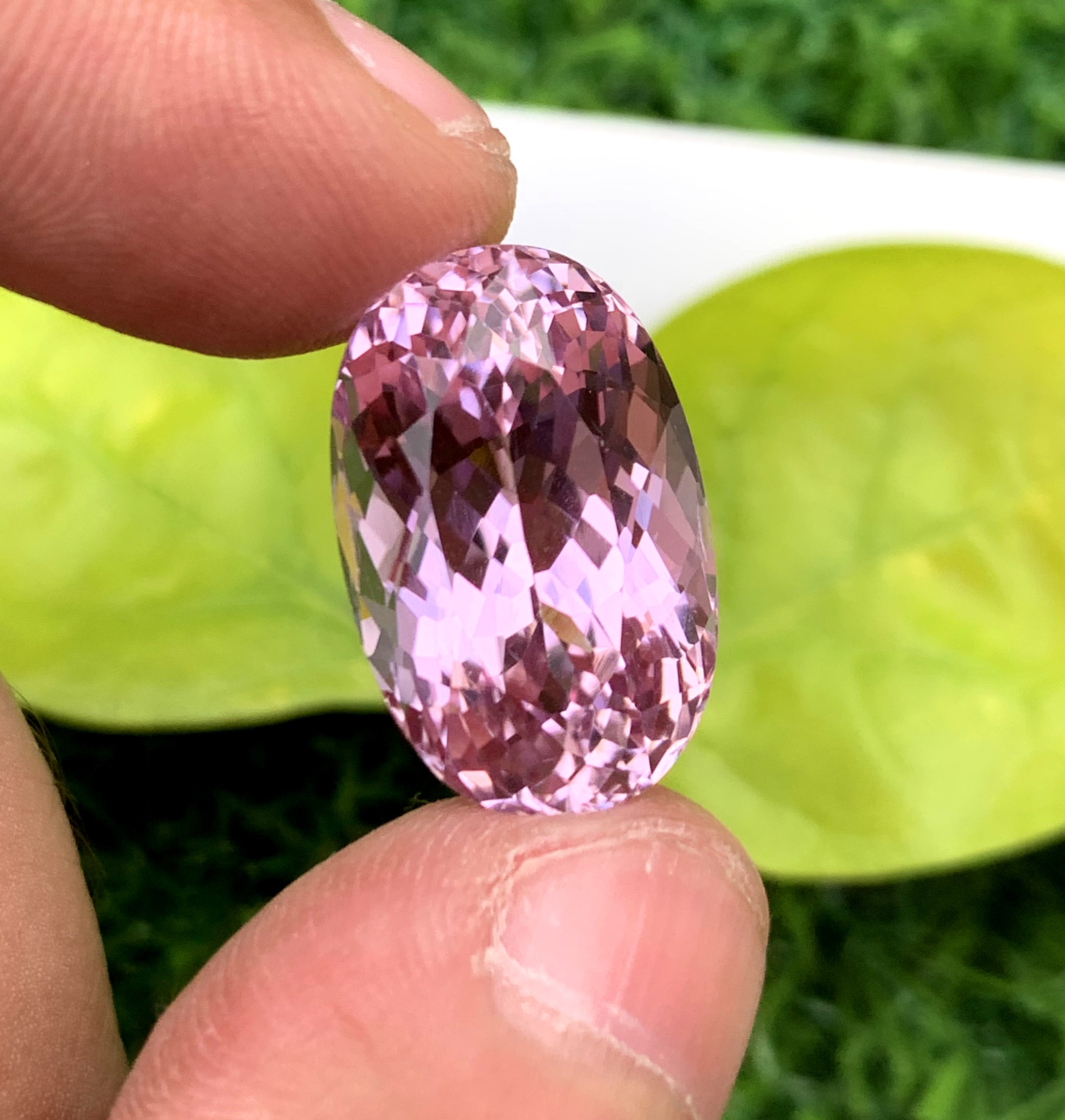 Oval Cut Pink Kunzite Gemstone, Loose Gemstone, Kunzite Faceted Cut Stone, Gemstone Jewelry, Kunzite Ring Making - 21.44 CT