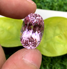 Oval Cut Pink Kunzite Gemstone, Loose Gemstone, Kunzite Faceted Cut Stone, Gemstone Jewelry, Kunzite Ring Making - 21.44 CT