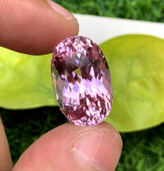 Oval Cut Pink Kunzite Gemstone, Loose Gemstone, Kunzite Faceted Cut Stone, Gemstone Jewelry, Kunzite Ring Making - 21.44 CT