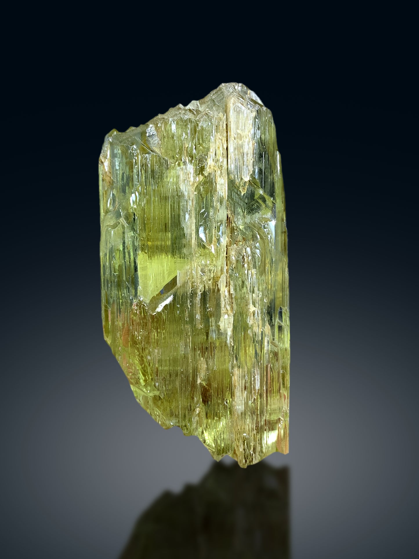 Etched Yellow Triphane Kunzite Crystal from Afghanistan - 111 gram