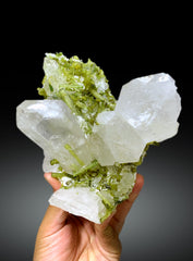 Green Tourmaline Crystals on Quartz from Pakistan, 2088 gram