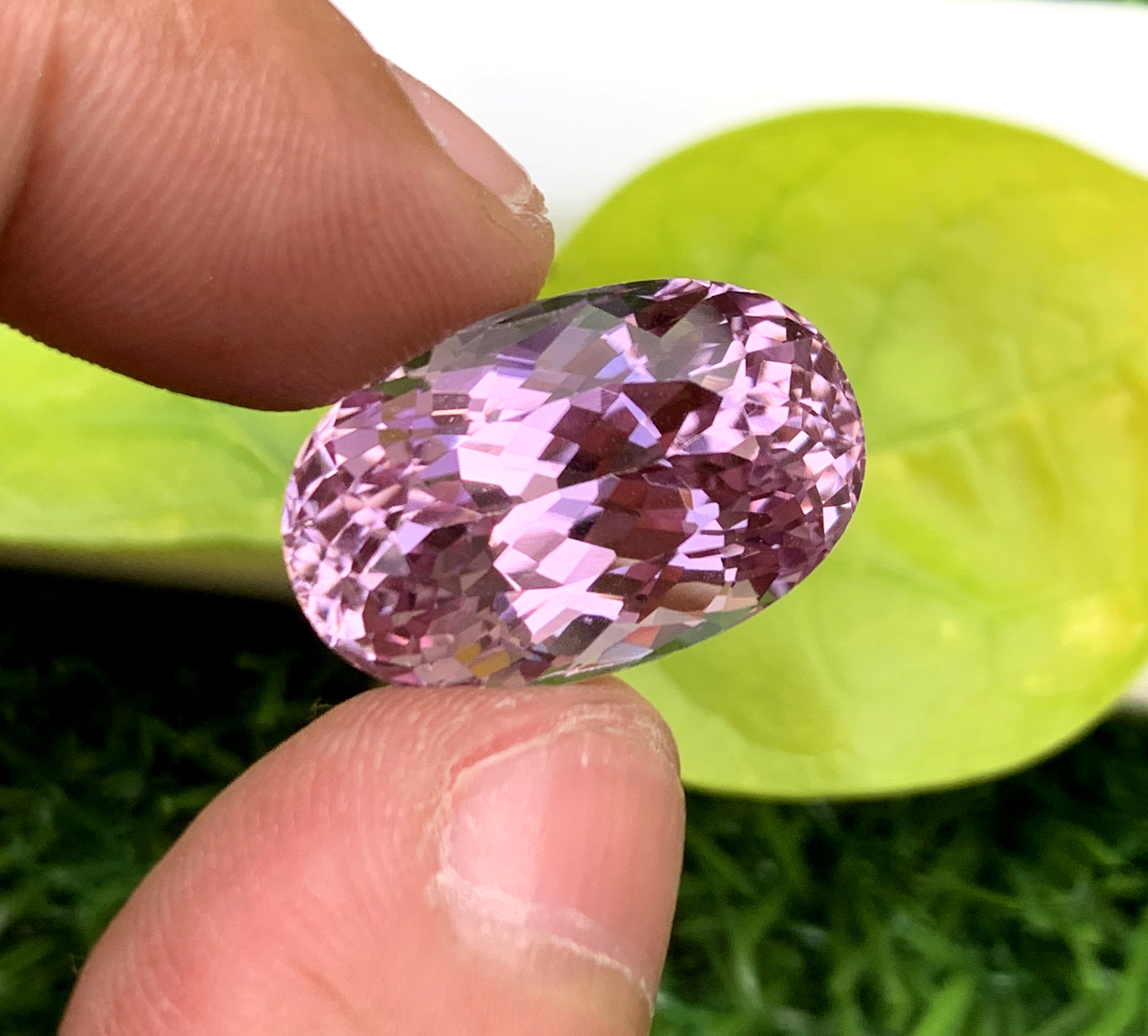 Oval Cut Pink Kunzite Gemstone, Loose Gemstone, Kunzite Faceted Cut Stone, Gemstone Jewelry, Kunzite Ring Making - 21.44 CT