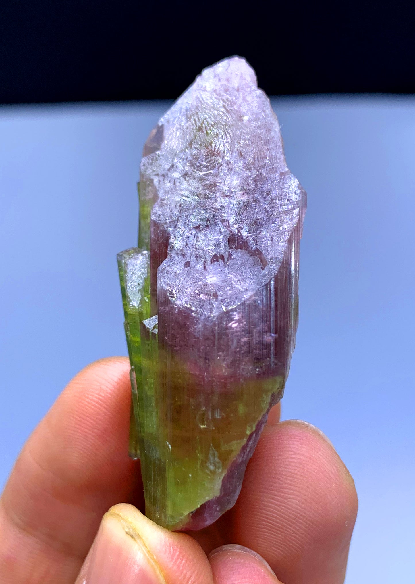 Natural Bicolor Tourmaline Crystal from Paprok Afghanistan - 133.50 carats