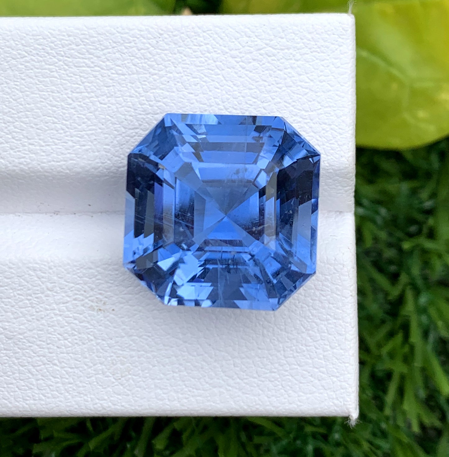 Asscher Cut Deep Blue Santa Maria Color Aquamarine Gemstone, Loose Gemstone, Aquamarine Faceted Cut Stone - 20.44 carat