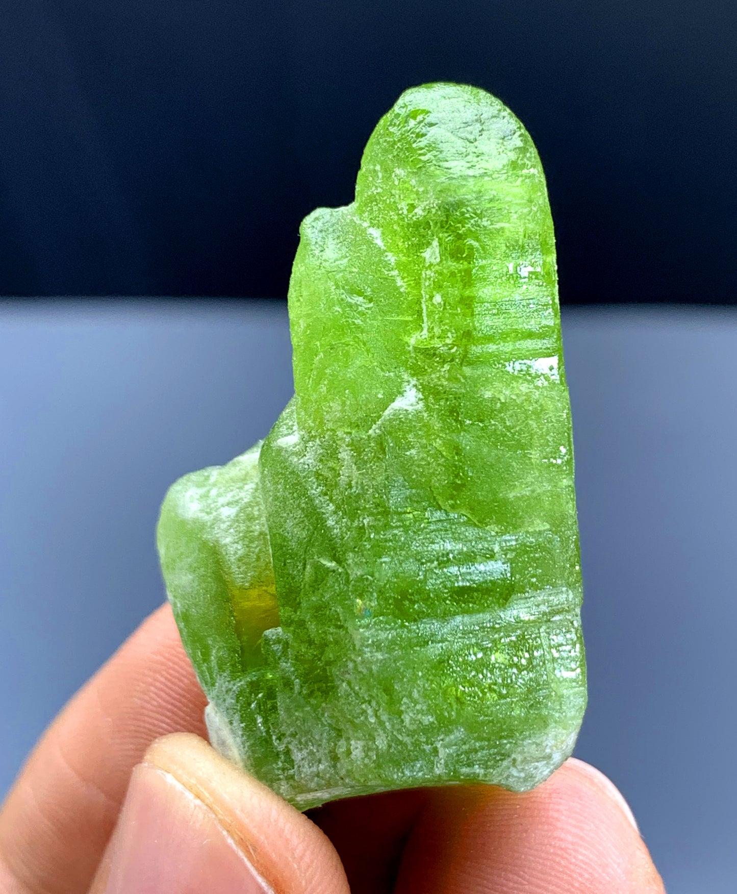 Lush Green Peridot Crystal from Supat valley Pakistan - 19 gram