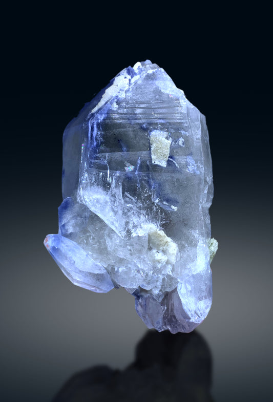 Indicolite Quartz with Mica from Afghanistan - 128 gram