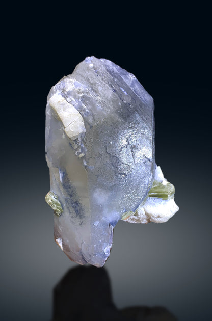 Indicolite Quartz with Mica from Afghanistan - 128 gram