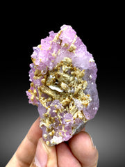 Crystallized Pink Rose Quartz with Childrenite from Afghanistan - 36 gram