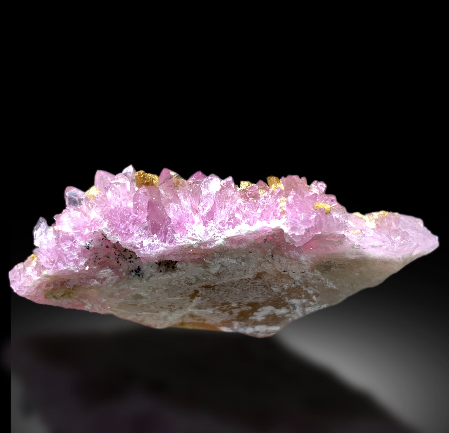 Crystallized Pink Rose Quartz with Childrenite from Afghanistan - 36 gram