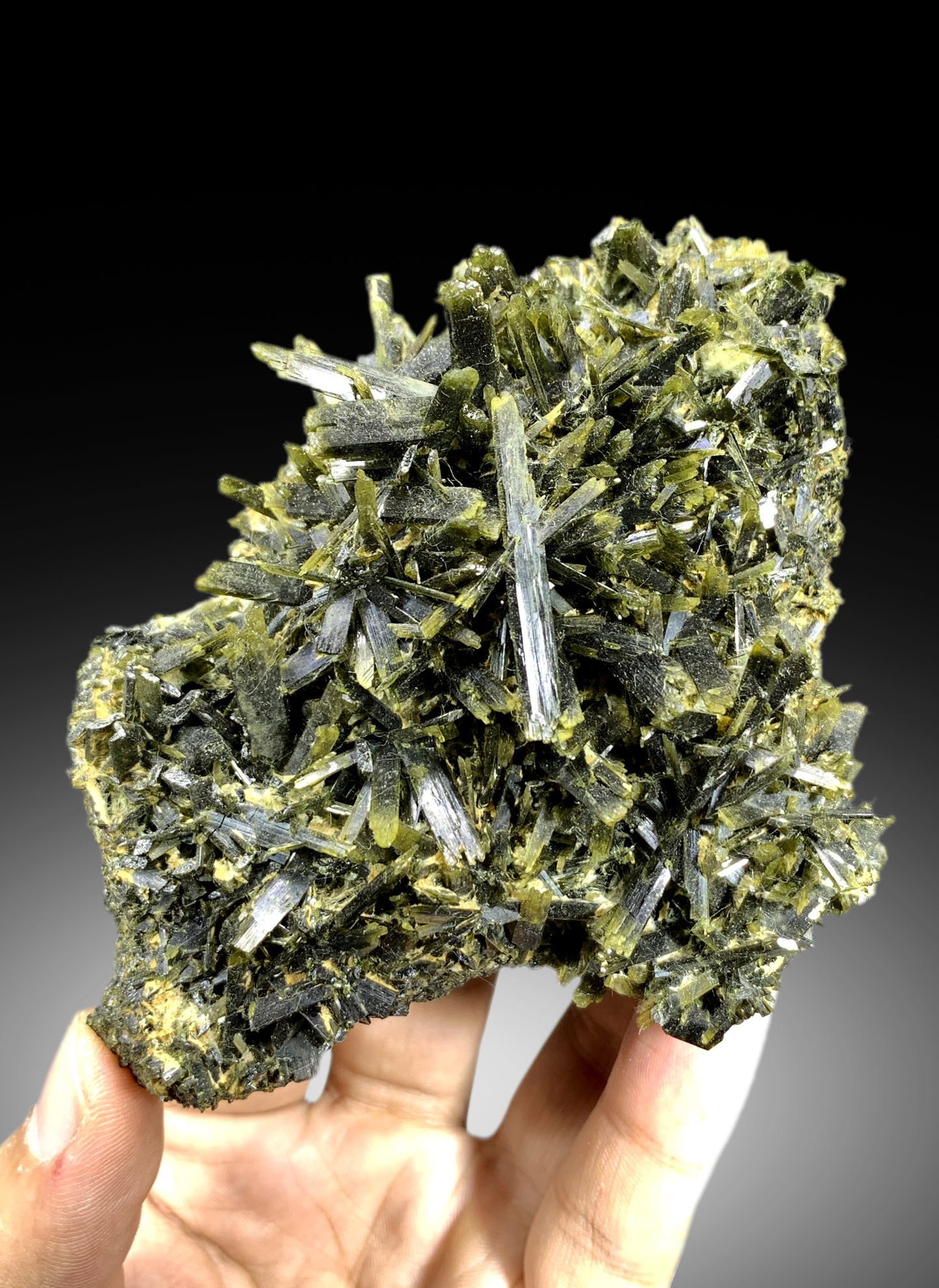Natural Green Epidote Cluster from Skardu Pakistan - 248 gram