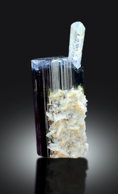 Natural Blue Cap Tourmaline with Aquamarine from Skardu Pakistan - 16 gram