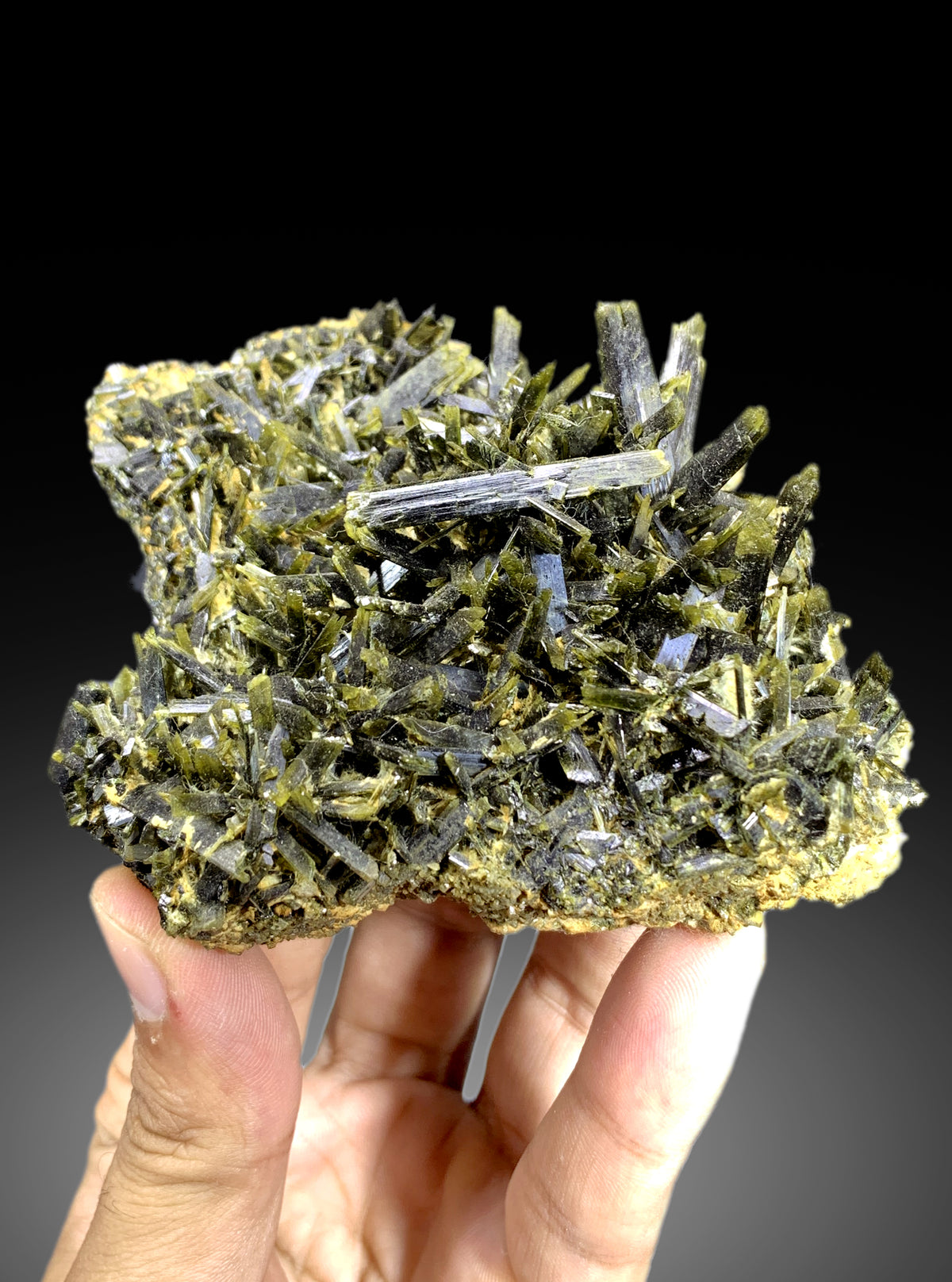 Natural Green Epidote Cluster from Skardu Pakistan - 248 gram