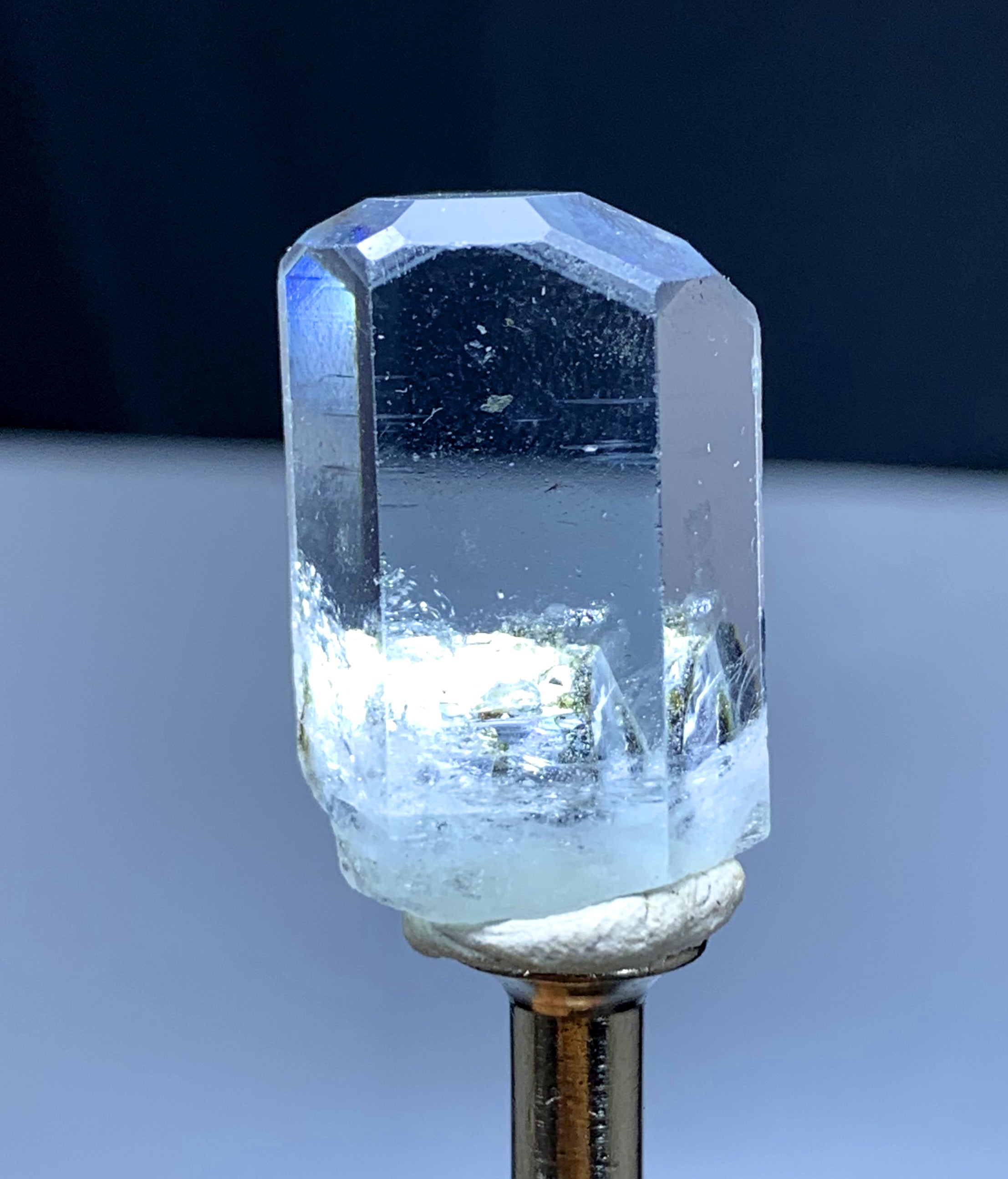 Diamond Cut Gemmy Blue Aquamarine with Hematite from Shigar valley Pakistan - 44.30 carats