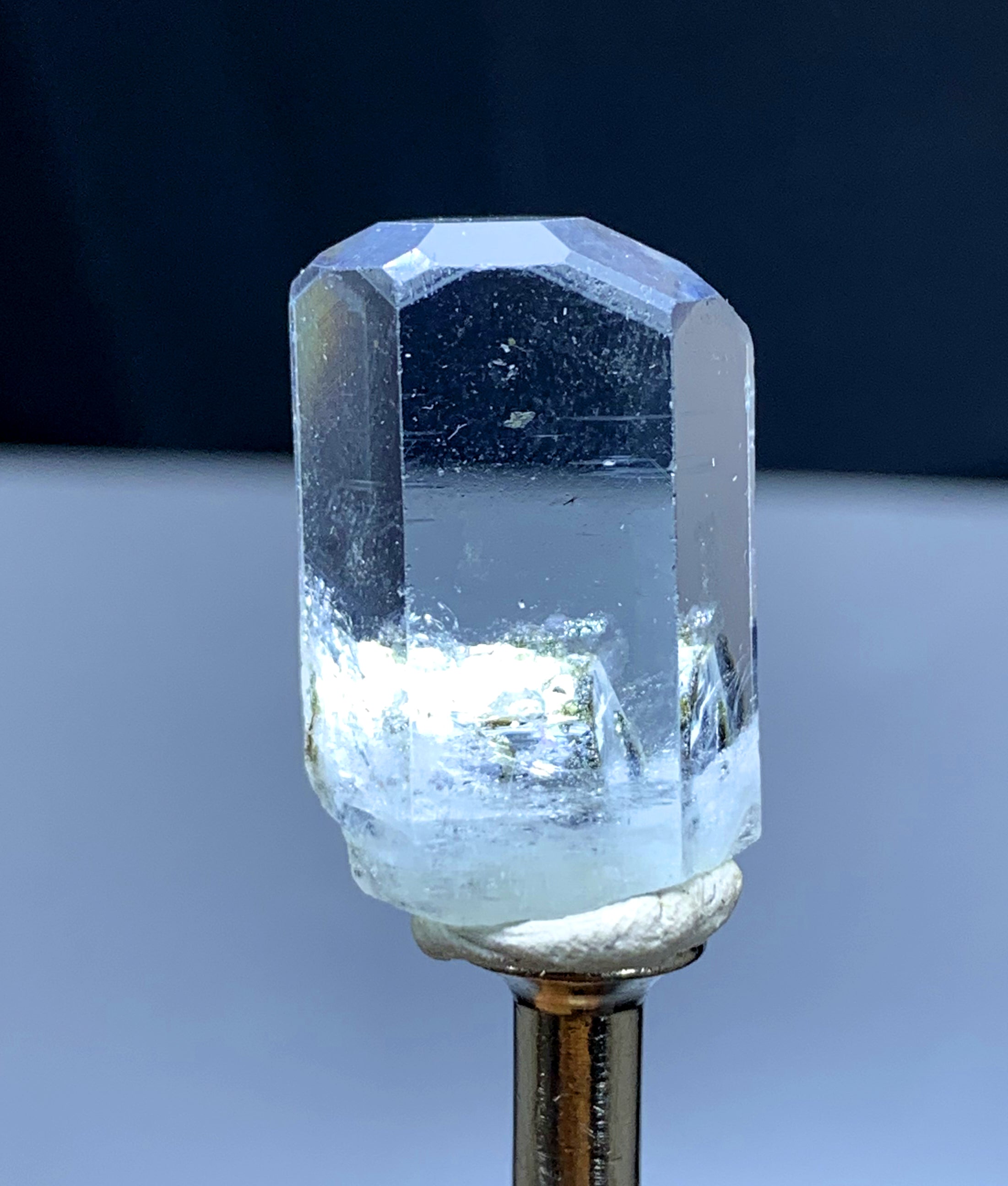 Diamond Cut Gemmy Blue Aquamarine with Hematite from Shigar valley Pakistan - 44.30 carats