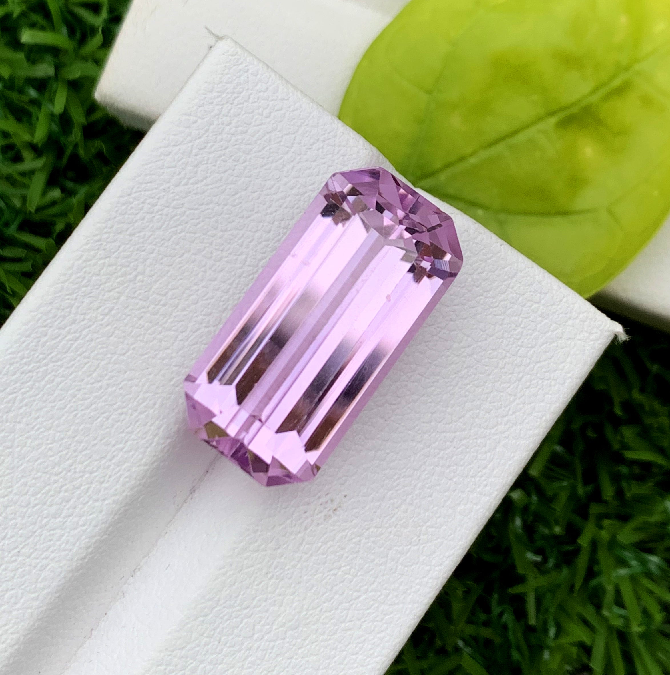 Emerald Cut Pink Kunzite Gemstone, Loose Gemstone, Kunzite Faceted Cut Stone - 21.10 CT