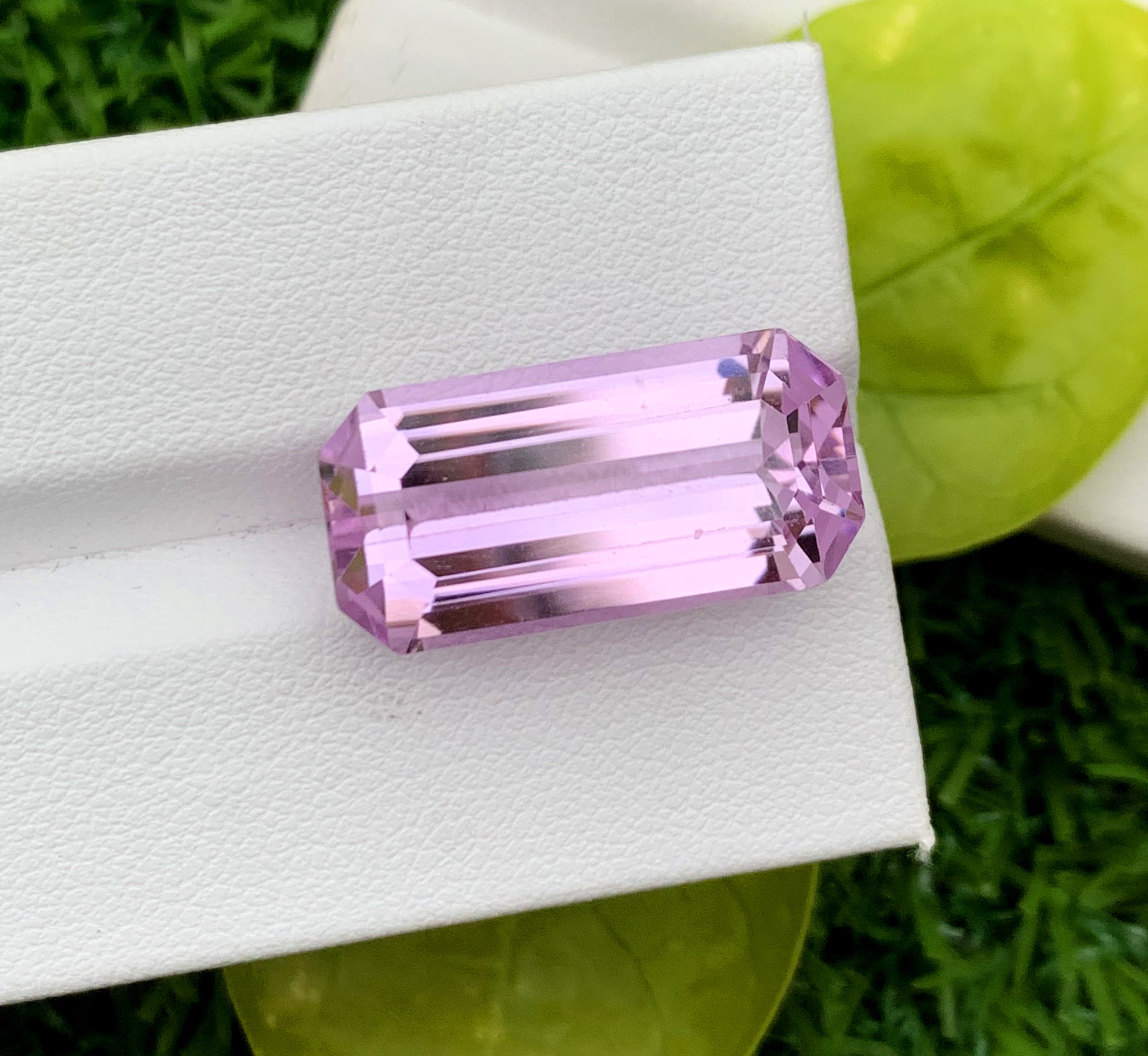 Emerald Cut Pink Kunzite Gemstone, Loose Gemstone, Kunzite Faceted Cut Stone - 21.10 CT