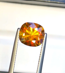 Sparkling Full Fire Sphene Titanite Gemstone With Strong Trichroism, Loose Gemstone, Oval Cut Faceted Rare Sphene - 3.25 CT