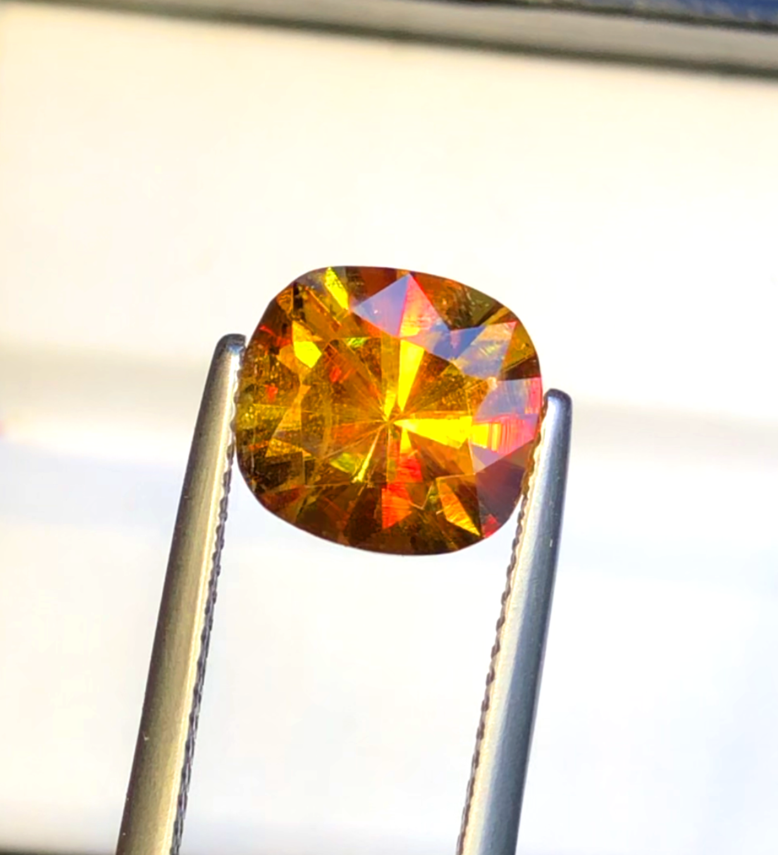 Sparkling Full Fire Sphene Titanite Gemstone With Strong Trichroism, Loose Gemstone, Oval Cut Faceted Rare Sphene - 3.25 CT