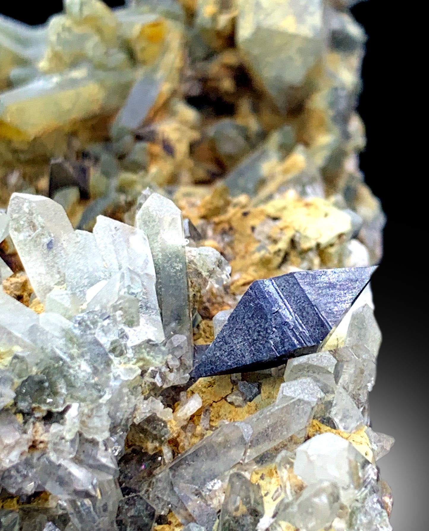Rare Anatase Crystals on Chlorine Quartz, Quartz Cluster, Raw Mineral, Anatase Specimen from Baluchistan Pakistan - 208 gram
