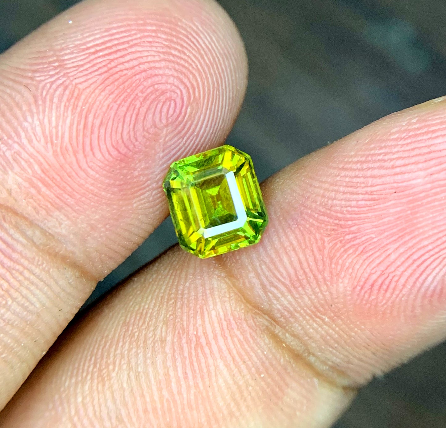 Full Fire Titanite Sphene Gemstone, Octagon Cut Faceted Sphene Cut Stone, Sphene Gemstone for Ring - 1.55 CT