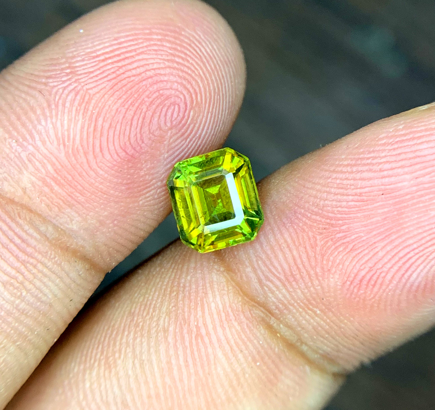 Full Fire Titanite Sphene Gemstone, Octagon Cut Faceted Sphene Cut Stone, Sphene Gemstone for Ring - 1.55 CT