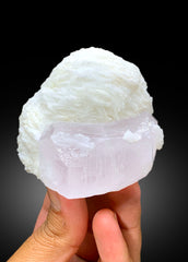 Natural Pink Color Morganite Crystal with White Cleavelandite Albite, Morganite Specimen, Raw Mineral, Morganite Gemstone - 260 grm