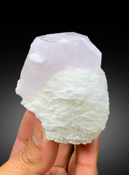 Natural Pink Color Morganite Crystal with White Cleavelandite Albite, Morganite Specimen, Raw Mineral, Morganite Gemstone - 260 grm