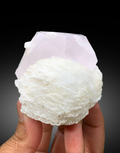 Natural Pink Color Morganite Crystal with White Cleavelandite Albite, Morganite Specimen, Raw Mineral, Morganite Gemstone - 260 grm