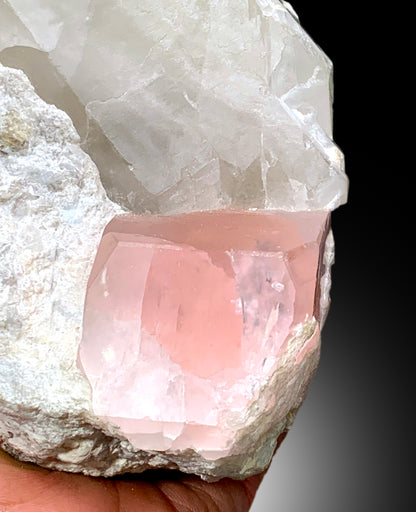 Natural Pink Morganite Crystal on Quartz, Morganite Specimen, Raw Mineral, Morganite from Dara-i-Pech Afghanistan - 2365 gram