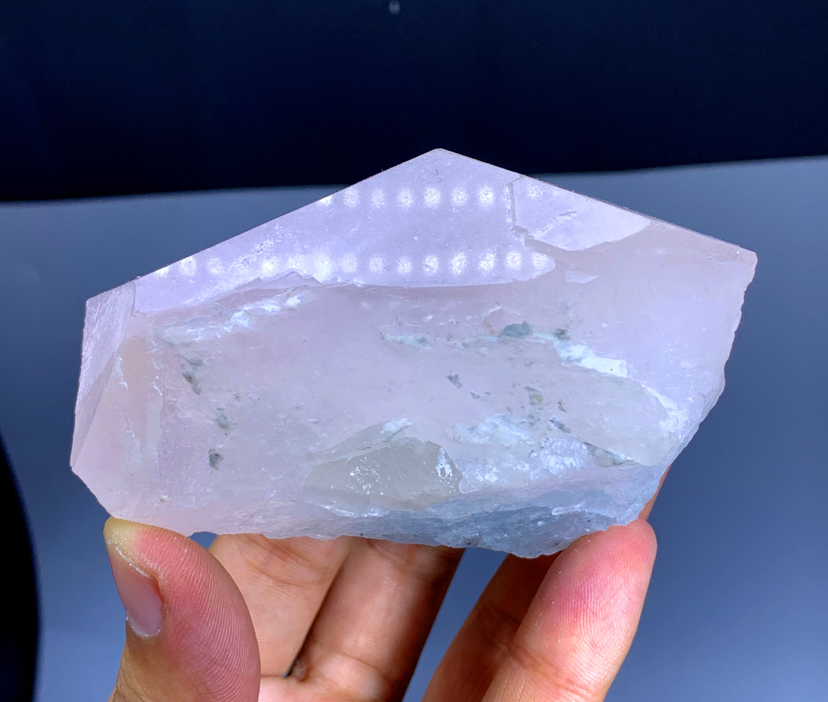 AquaMorganite Crystal, Bicolor Beryl from Afghanistan - 328 gram