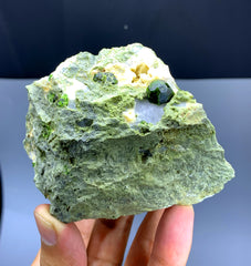 Lush Green Demantoid Garnet on Matrix, Garnet Specimen - 338 gram