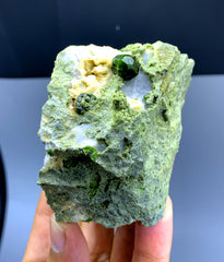 Lush Green Demantoid Garnet on Matrix, Garnet Specimen - 338 gram
