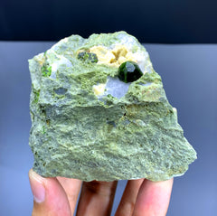 Lush Green Demantoid Garnet on Matrix, Garnet Specimen - 338 gram