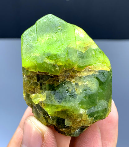 Natural Terminated Green Peridot Crystal from Pakistan - 91 gram