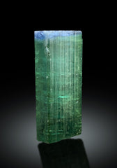 Blue Cap Green Tourmaline Crystal from Paprok Afghanistan - 124.20 carats