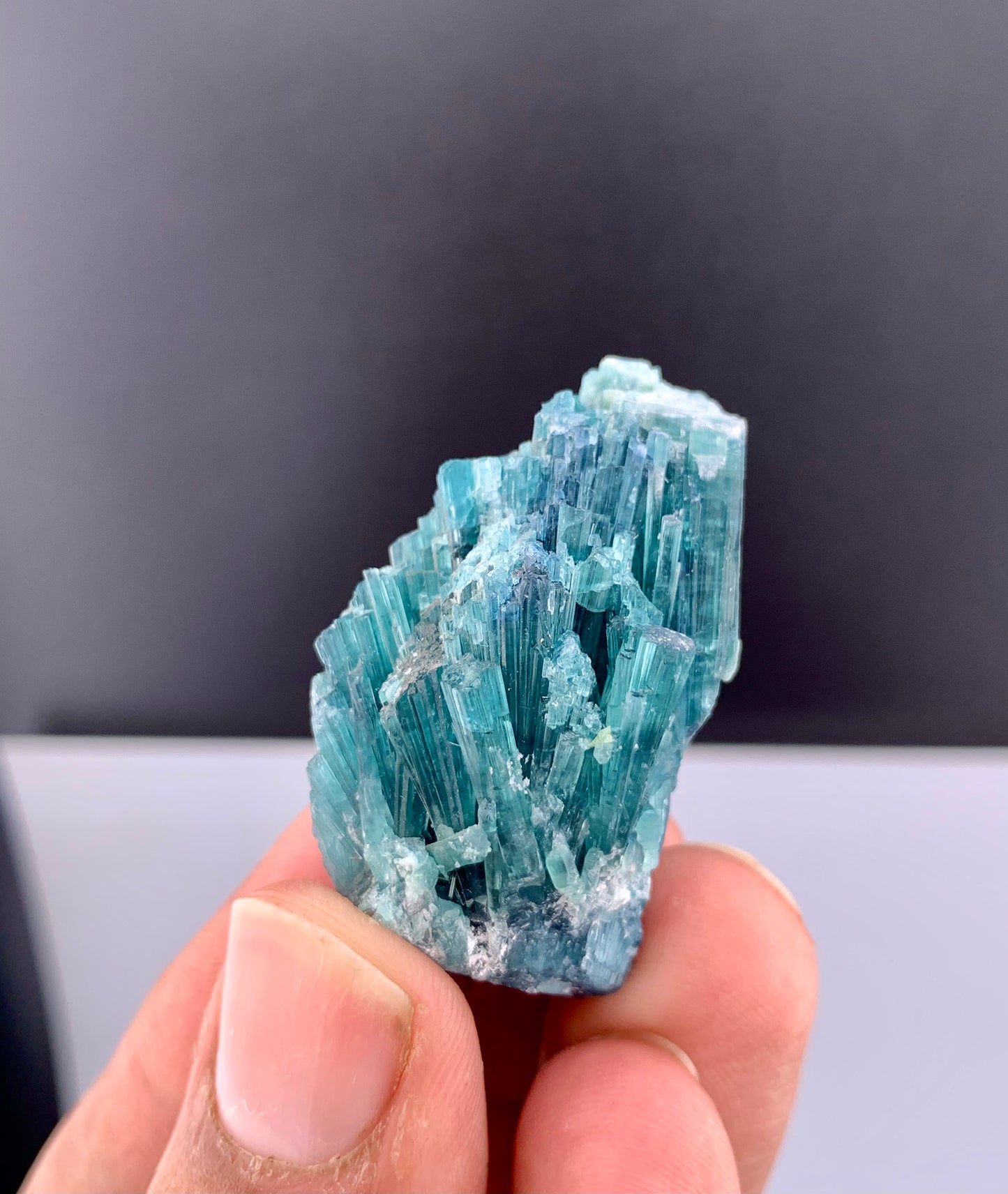 Indicolite Blue Tourmaline Crystal Bunch From Afghanistan - 24 Grams