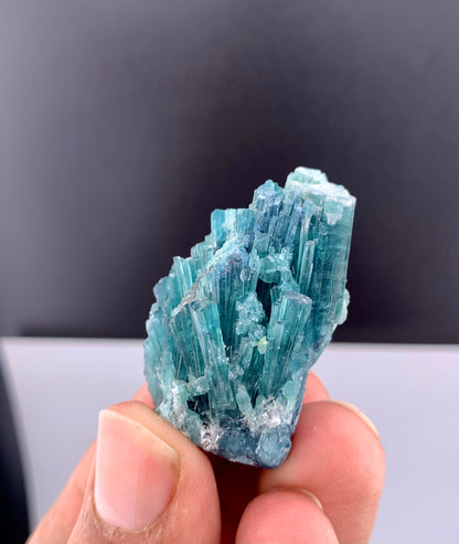 Indicolite Blue Tourmaline Crystal Bunch From Afghanistan - 24 Grams