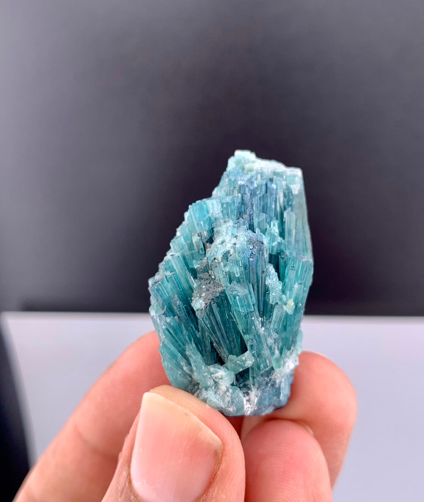 Indicolite Blue Tourmaline Crystal Bunch From Afghanistan - 24 Grams