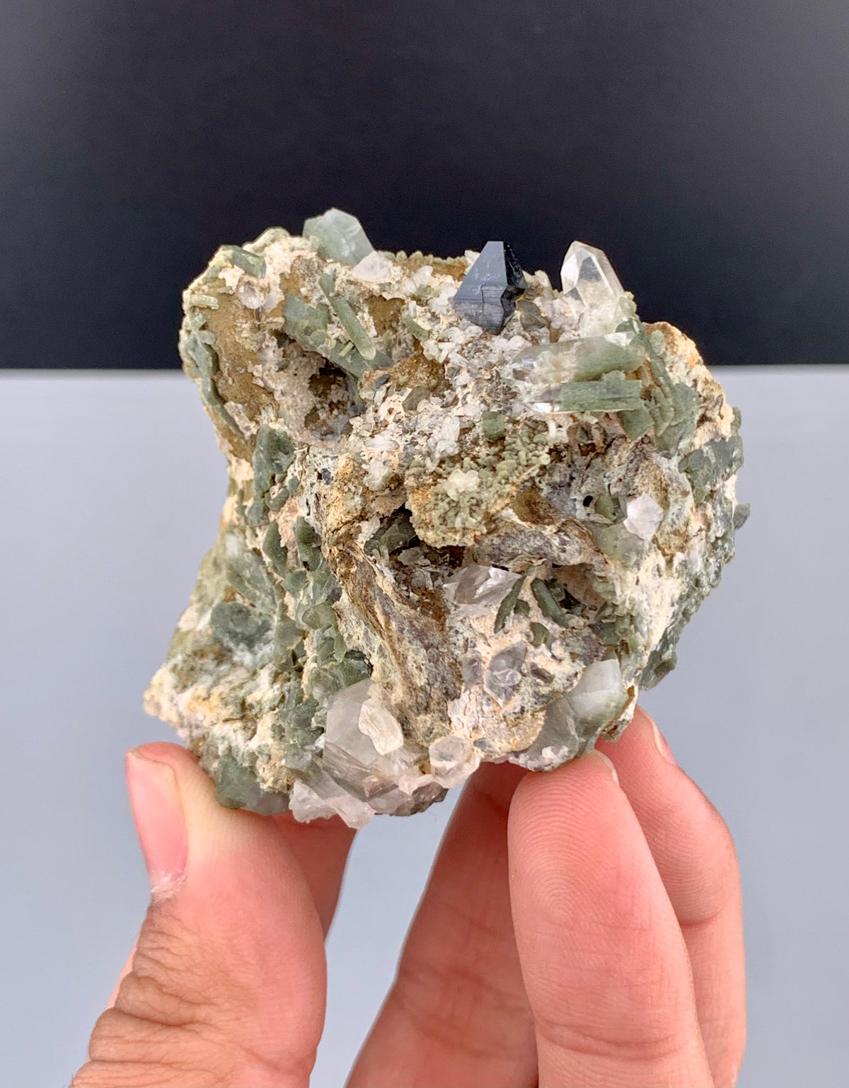 Rare Anatase Crystals With Quartz On Matrix From Pakistan - 113 Grams