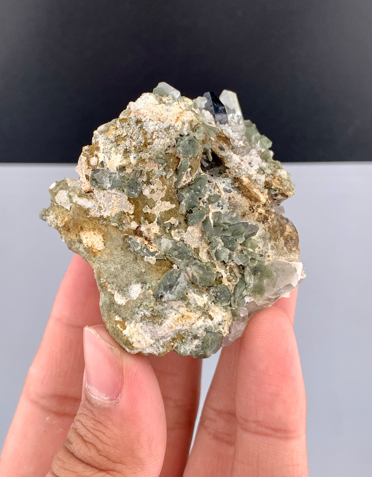 Rare Anatase Crystals With Quartz On Matrix From Pakistan - 113 Grams