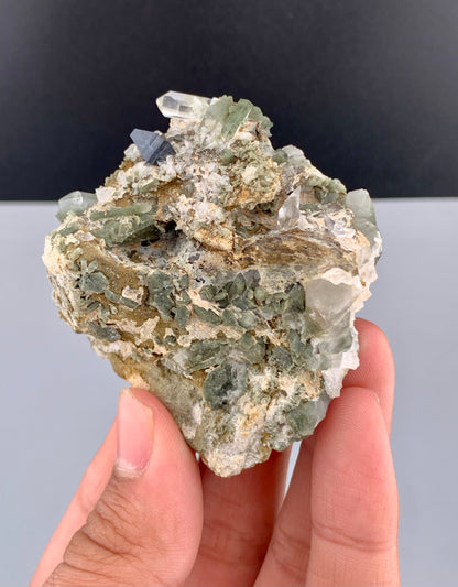 Rare Anatase Crystals With Quartz On Matrix From Pakistan - 113 Grams