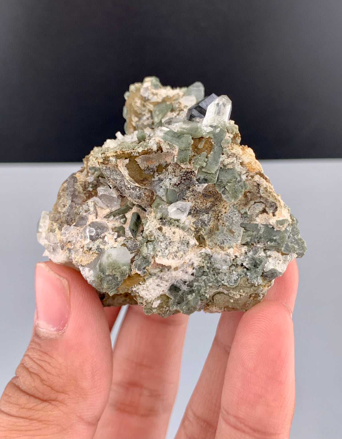 Rare Anatase Crystals With Quartz On Matrix From Pakistan - 113 Grams