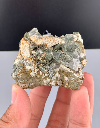 Rare Anatase Crystals With Quartz On Matrix From Pakistan - 113 Grams