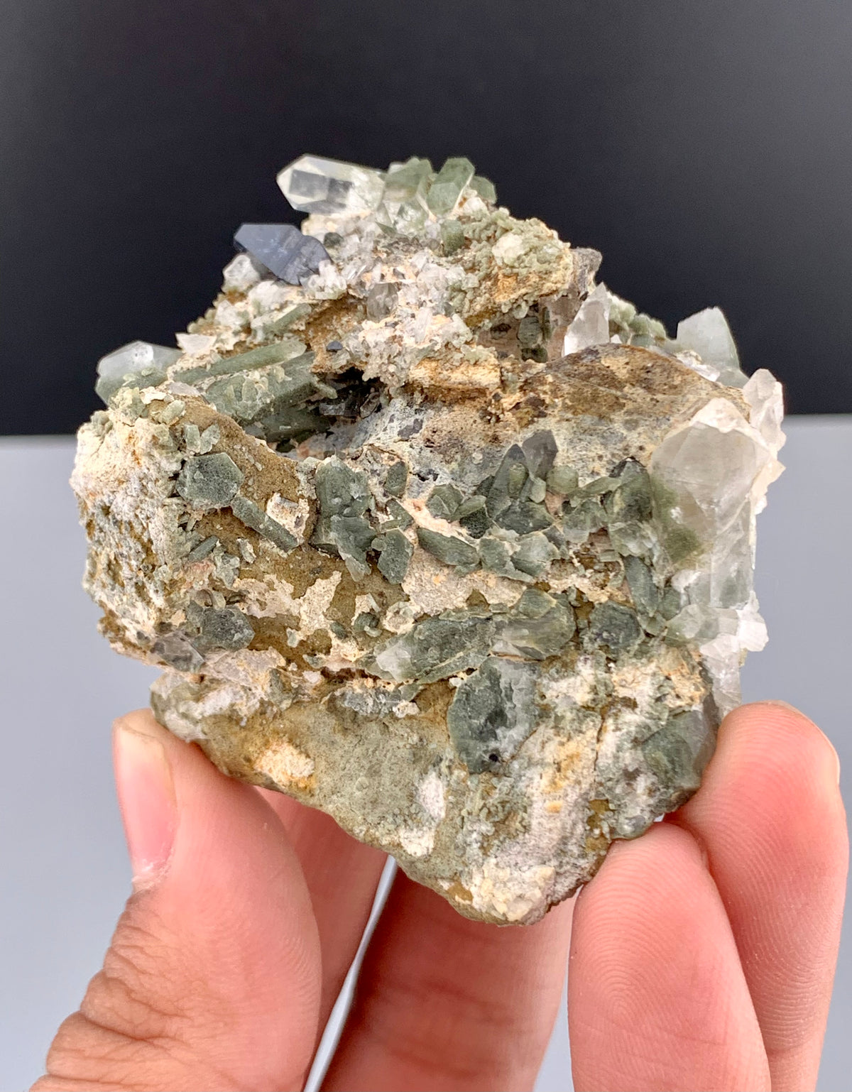 Rare Anatase Crystals With Quartz On Matrix From Pakistan - 113 Grams