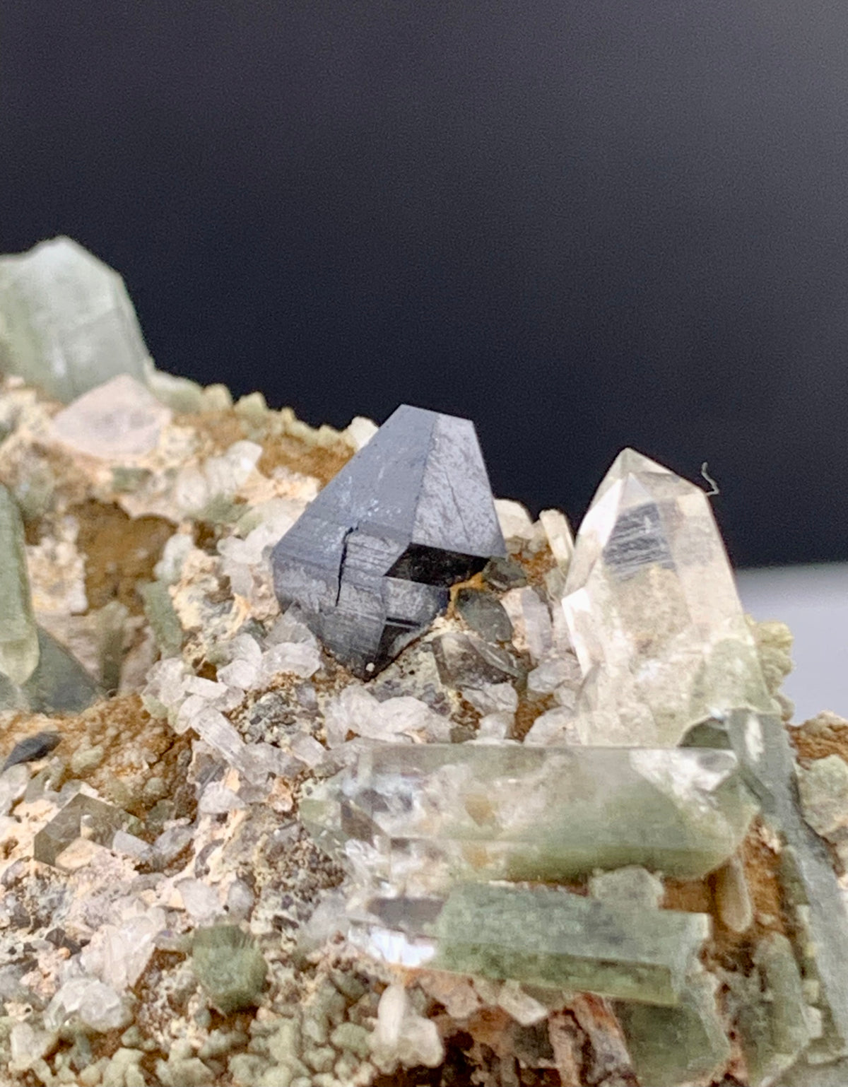 Rare Anatase Crystals With Quartz On Matrix From Pakistan - 113 Grams