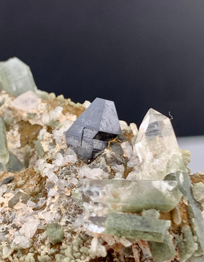 Rare Anatase Crystals With Quartz On Matrix From Pakistan - 113 Grams