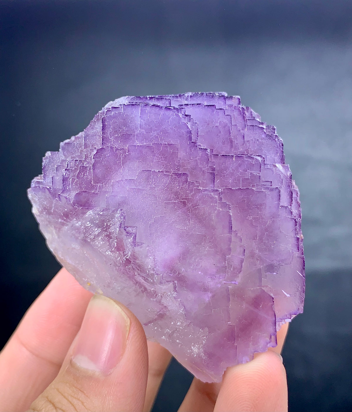Purple Phantom Fluorite Crystal From Pakistan - 149 Grams