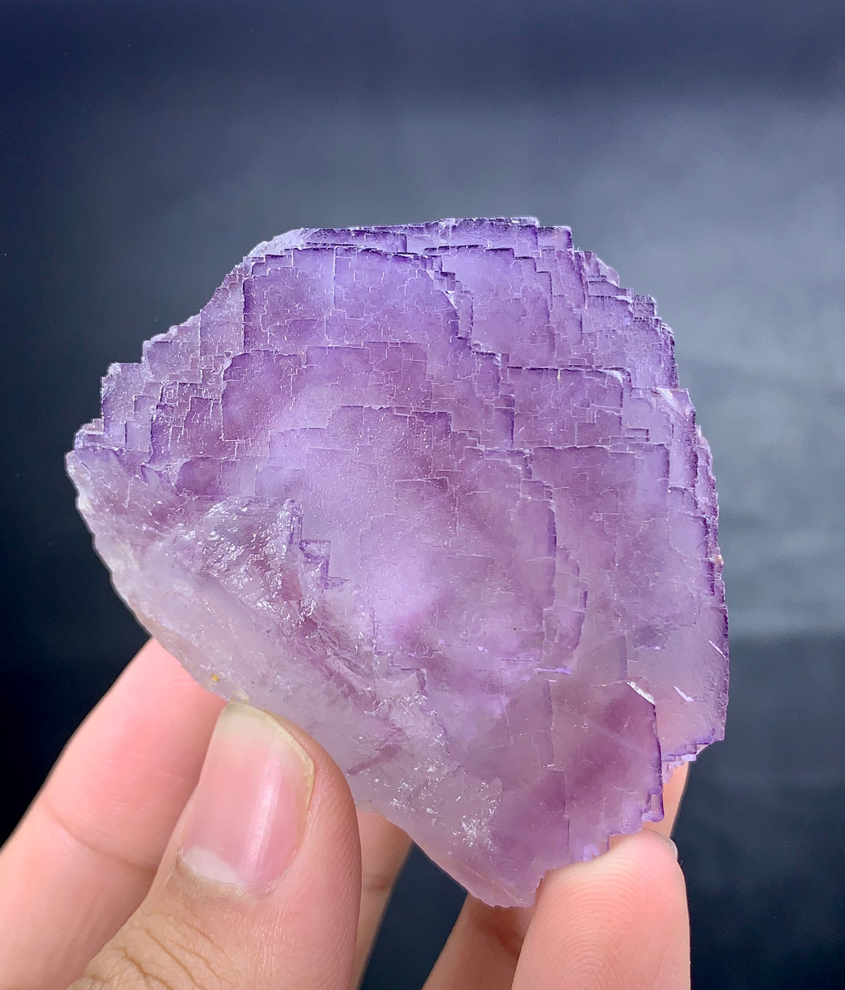 Purple Phantom Fluorite Crystal From Pakistan - 149 Grams