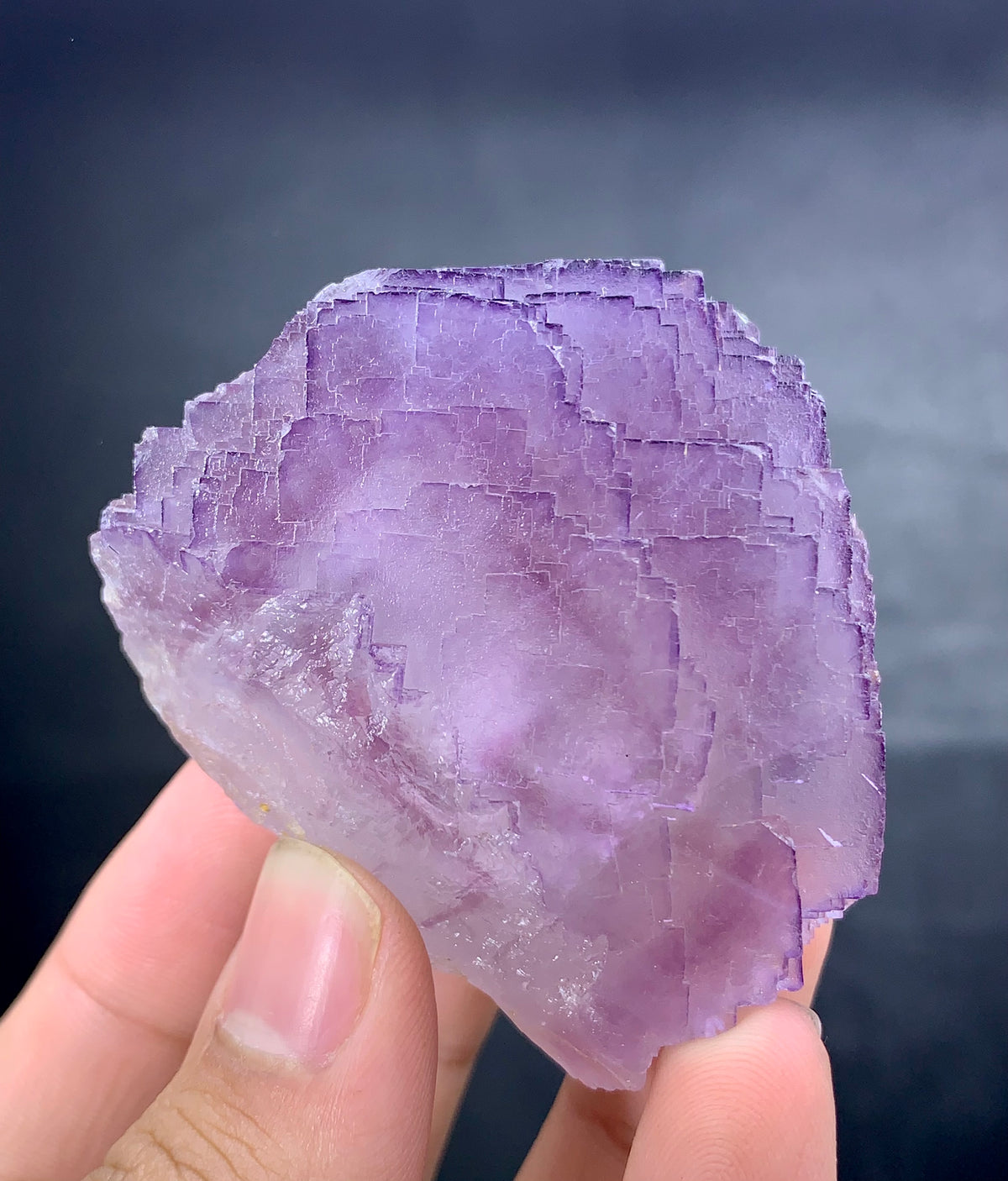 Purple Phantom Fluorite Crystal From Pakistan - 149 Grams