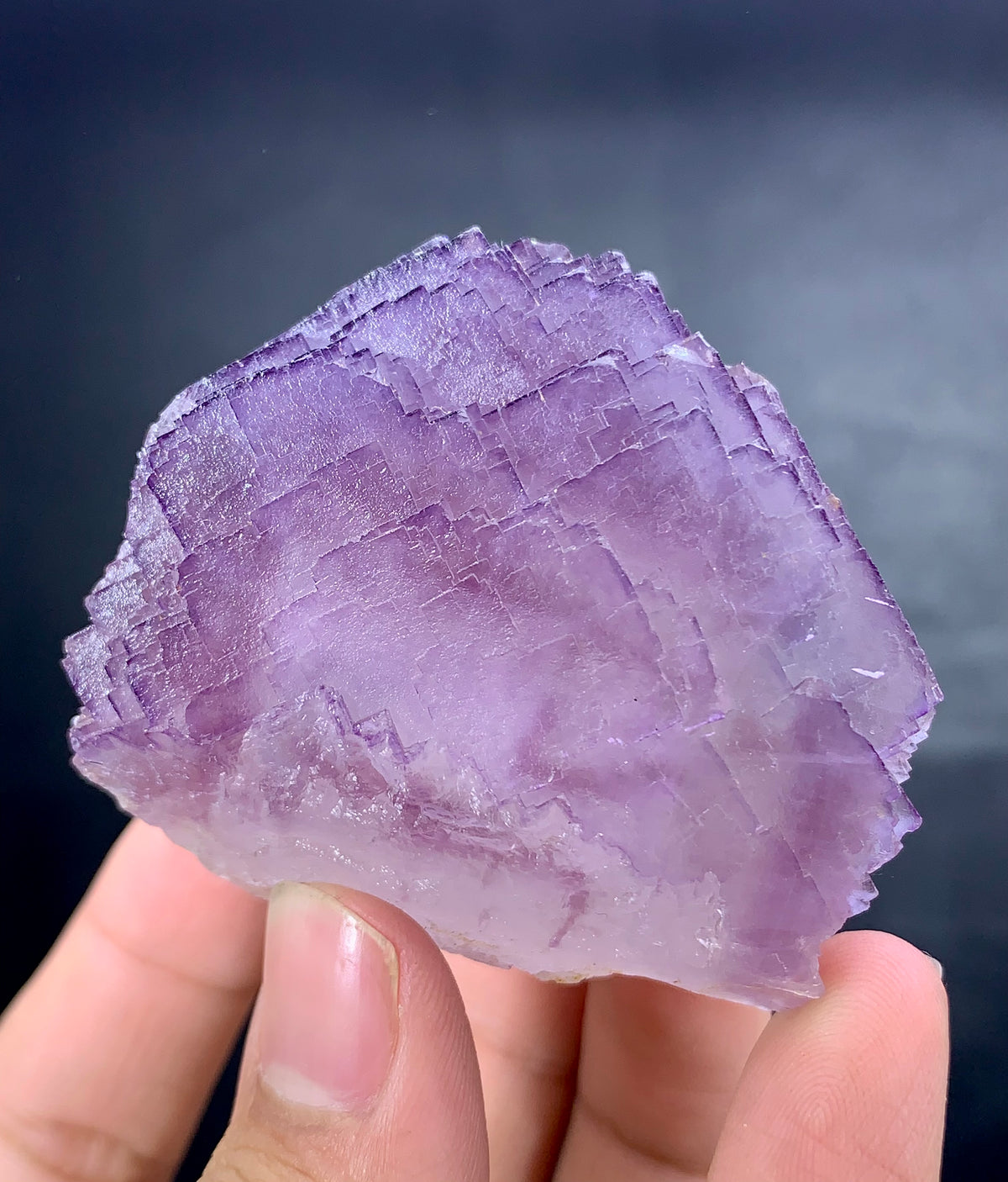 Purple Phantom Fluorite Crystal From Pakistan - 149 Grams